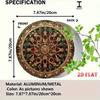 Vintage Mandala Floral Metal Sign 7.8x7.8 Inch Wall Art Decor Rustproof Hanging