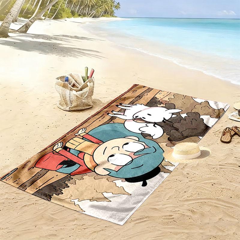 Hilda Print Beach Towel, Large Soft Quick Dry Towel for Beach Camping Swimming