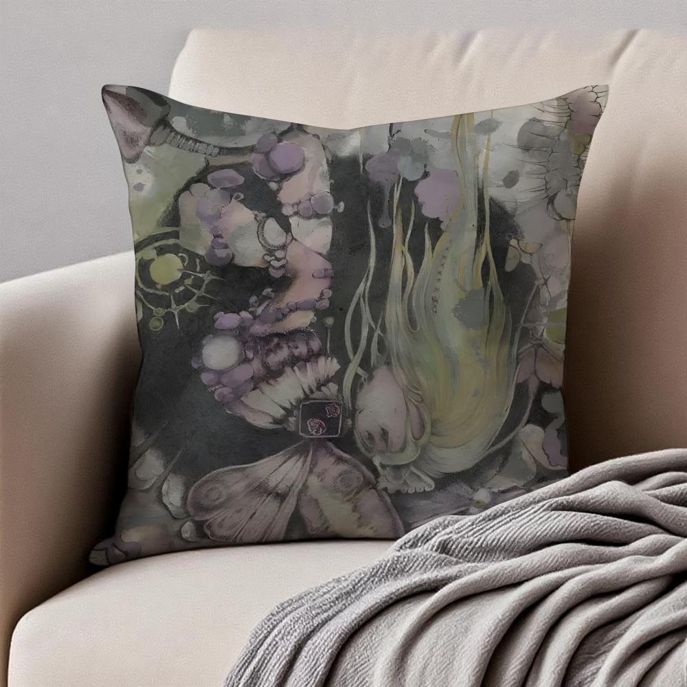 Singer MMelanie Martinez Cushion Cover Pillowcase Antidustmite Invisible Zipper Short Plush Sofa Cushion