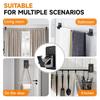 4Pcs Universal Curtain Rod Holders Strong Load-bearing Simple Installation Curtain Rod Hooks Self Adhesive Curtain Rod Brackets