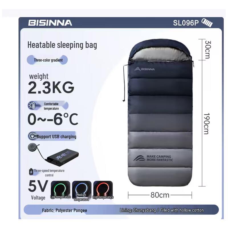 North Mountain Wolf Heated 2-in-1 Sleeping Bag & Quilt