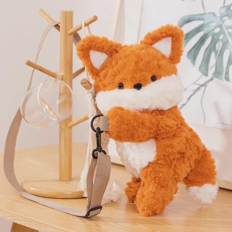 Plush Fox Crossbody & Coin Purse for Girls - One-Shoulder Design