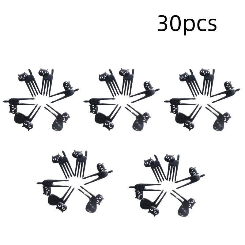 Plastic Fruit Toothpick Lovely Eye Cartoon Forks Bento Decorative Tableware Food Picks Fish Fork Dessert