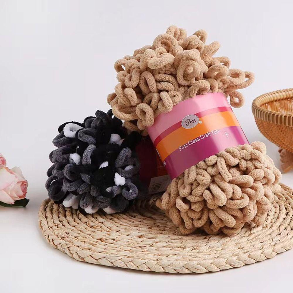 Hand-woven Chenille Yarn Polyester Knitting Yarn 100g Finger Loops Yarn