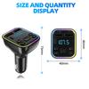 Auto Bluetooth FM Transmitter PD Typ-C Dual USB 3.1A Schnelllader Steckdose 7 Farben Licht Freisprecheinrichtung MP3 Player