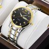 Men'S Fully Automatic Quartz Watch Luminous Waterproof Calendar Diamond-Encrusted Business Men'S Watch