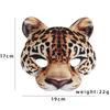 Snow Leopard Mask Realistic Animal Half Face Mask for Halloween Masquerade Carnival Night Party Costume Cosplay Props