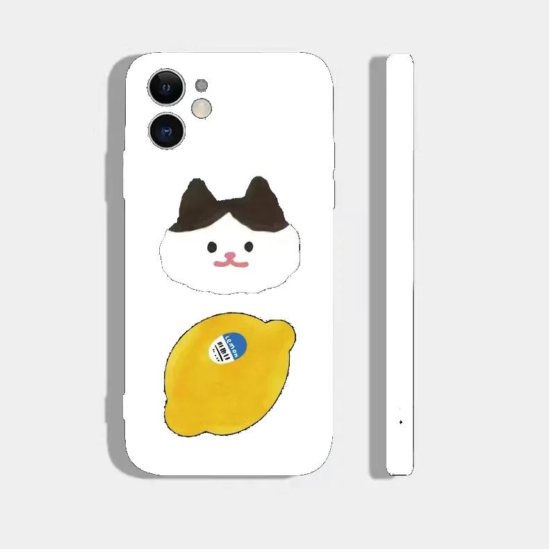 Cartoon Rabbit Bear Couple Phone Case For IPhone 13 12 11 14 15 Pro XS MAX 7 8 Plus Mini X XR SE20 Strawberries Animals Covers