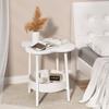 Small Coffee Table, Flower Shaped Desktop Tea Table, Modern Style End Table, Living Room Center Minimalist Display Coffee Table with 2-Tier