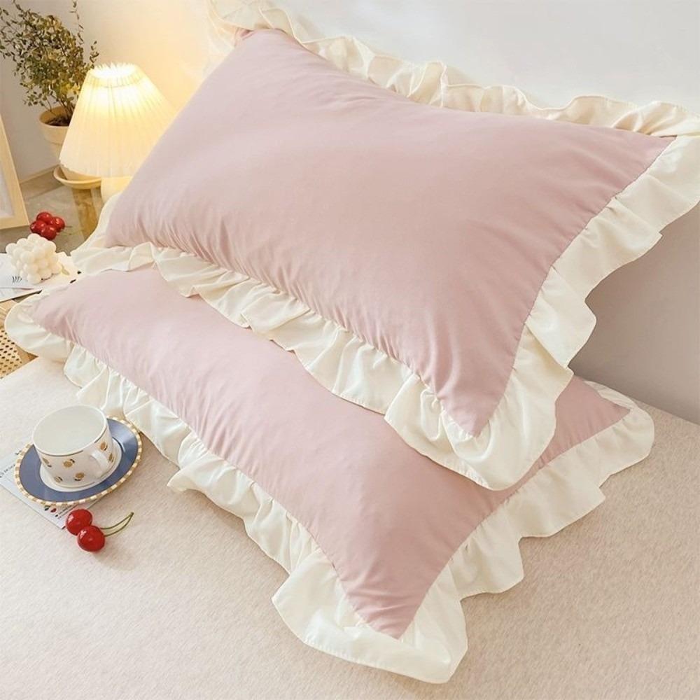 Ruffles Pillow Cover Stain-resistant Pillow Protector Princess Stain-resistant Pillowslip Home Use