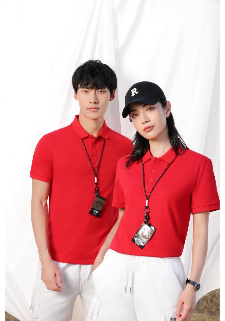 Customized Men's Polo Shirts - Workwear Lapel T-Shirts, Breathable & Sweat-Absorbent, Made from Xinjiang Long-Staple Cotton, Short Sleeves
