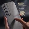 Huawei Nova 7 Pro Phone Case, Nova 7 Pro Protective Cover, Shockproof Lens Full Protection Soft Case, Simple Luxury Outer, WoAnd Leather Case, Black