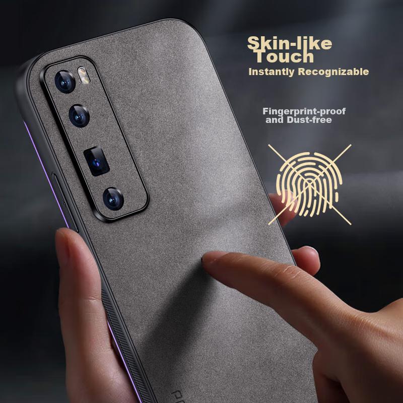 Huawei Nova 7 Pro Phone Case, Nova 7 Pro Protective Cover, Shockproof Lens Full Protection Soft Case, Simple Luxury Outer, WoAnd Leather Case, Black