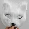 Cauda de Raposa de Pelúcia Fofa, Patas de Gato, Luvas, Máscara de Lobo, Conjunto de Máscara, Mascarado, Feito à Mão, Halloween, Cosplay, Acessórios de Fantasia