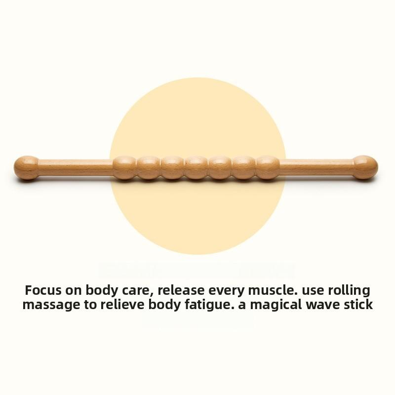 Natural Bamboo Massage Stick Wood Therapy Massager Relieve Muscle Soreness Anti-Fatigue Gua Sha Back Acupuncture Physiotherapy