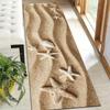 1Pcs Beach Starfish & Shells Coastal Non-Slip Washable Area Rug Runner for Entryway, Living Room, Bedroom & Patio