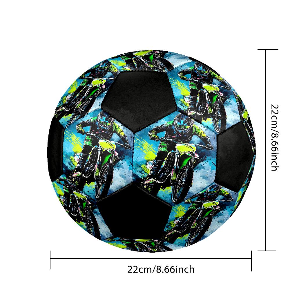 Motor trail op Indoor Soccer Ball Colorful All Ages Size 5 Machine Stitched PVC Competition Ready Durable High-Bounce
