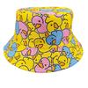 Nuovi Cappelli a Secchiello alla Moda con Graffiti Protezione Solare Stampa Lettere Moda Cappello da Pescatore Primavera/Estate Unisex Ombreggiatura Esterna Cappello da Pesca