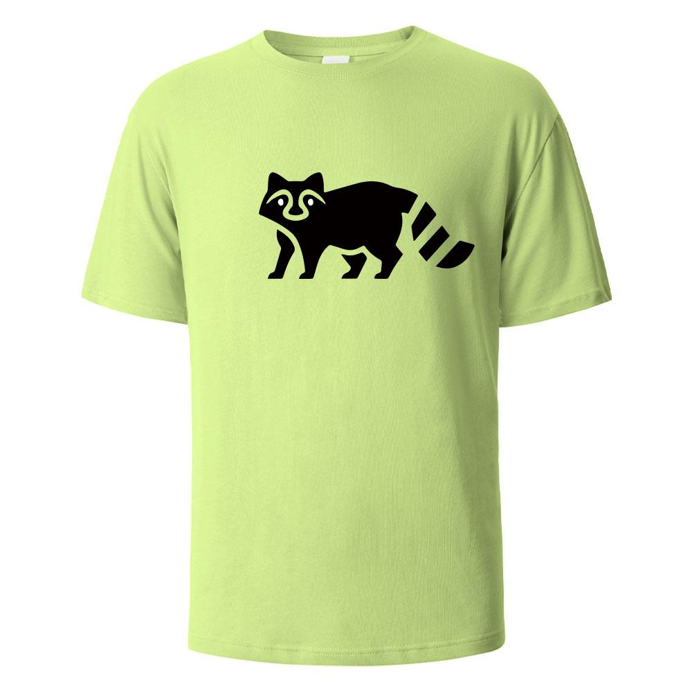 Little Raccoon Funny Printed Tshirts For Men 100Cotton Summer Breathable Comfortable Tops ShortSleeved Oneck Men Clothing