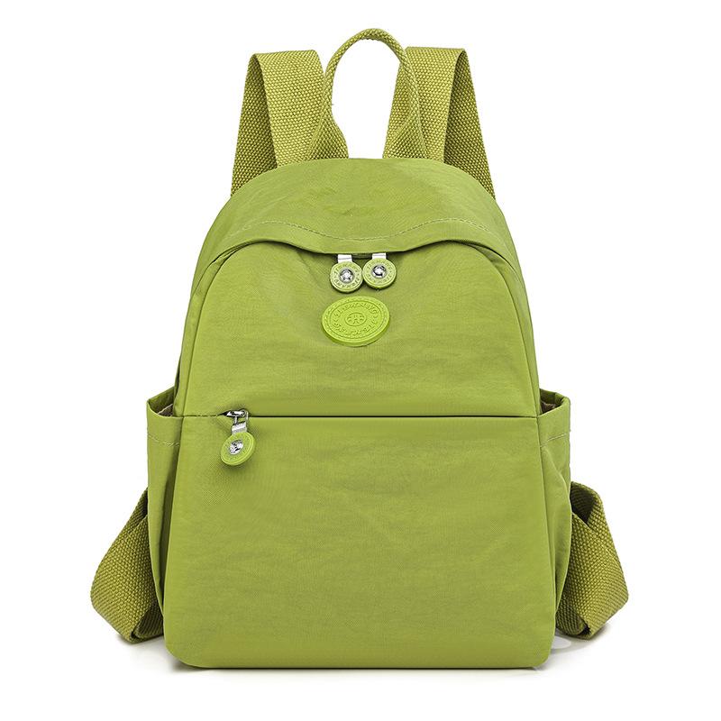 Backpack women's solid color casual simple versatile schoolbag literary style outdoor travel commuting texture women's schoolbag