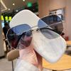 Sunglasses Polygon Sunscreen Shade Summer UV Protection Sunglasses Women's New Metal Frame