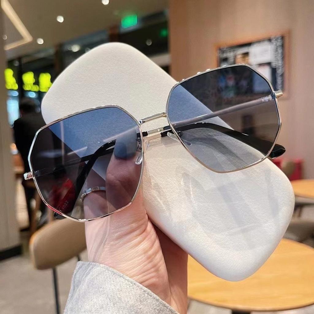 Sunglasses Polygon Sunscreen Shade Summer UV Protection Sunglasses Women's New Metal Frame