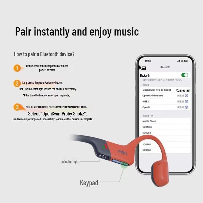 Shokz OpenSwim Pro Bone Conduction Headphones