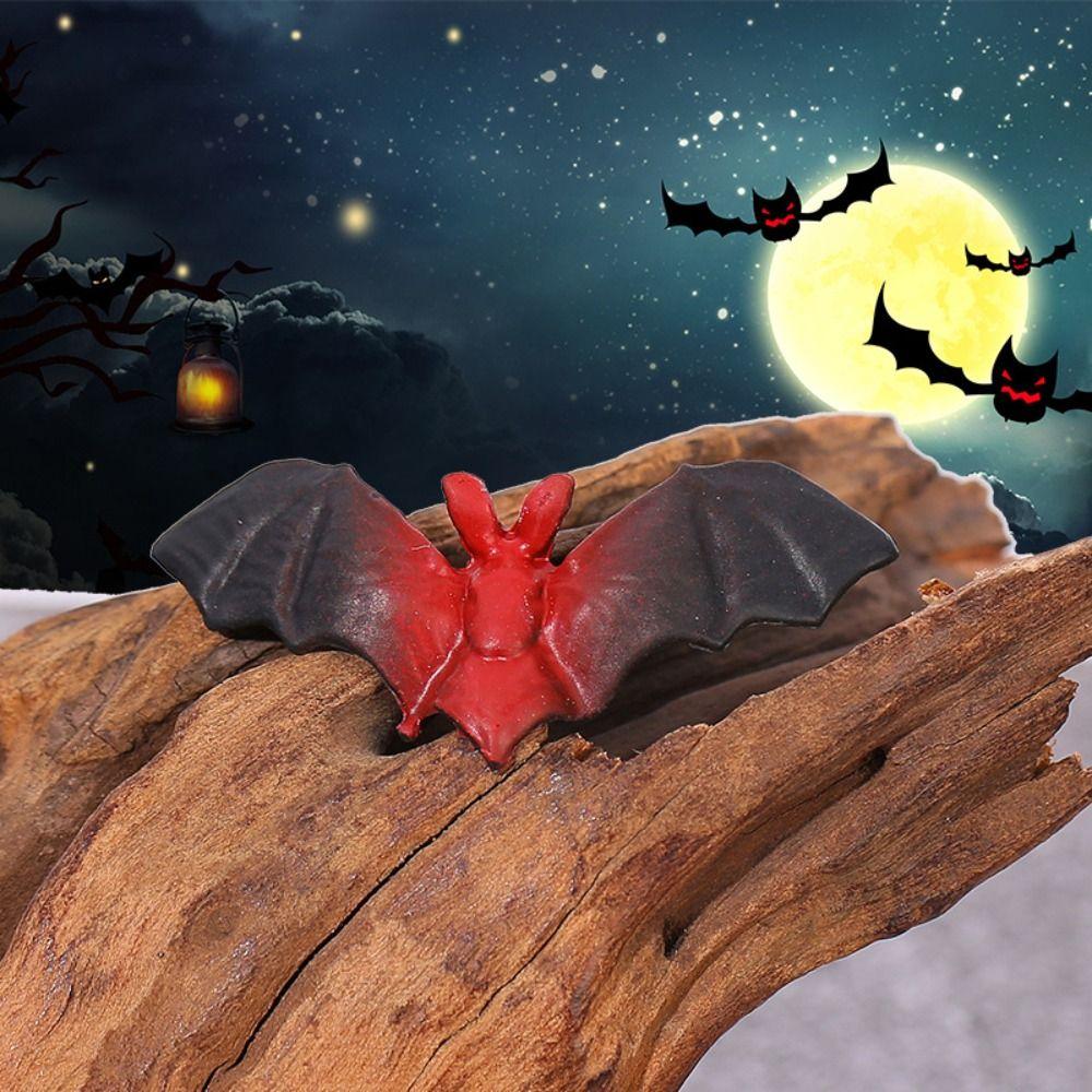Resin Craft Halloween Spider Bat Figurines Miniatures Pumpkin Ornaments  Garden Outdoor Decor