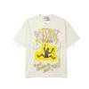 Unisex Oversized Streetwear Tee With Distressed Ink Wash Print Loose Fit Cotton T-Shirt Casual Wear