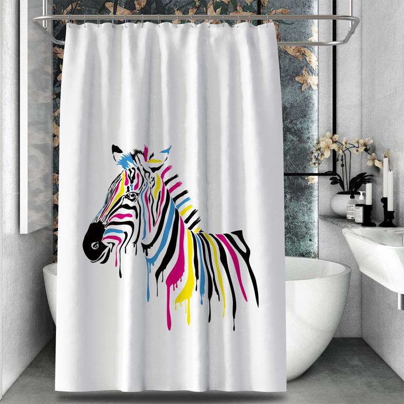 

Занавеска-перегородка для туалета, современное искусство, водонепроницаемая занавеска для душа, устойчивая к плесени, простая занавеска для туалета