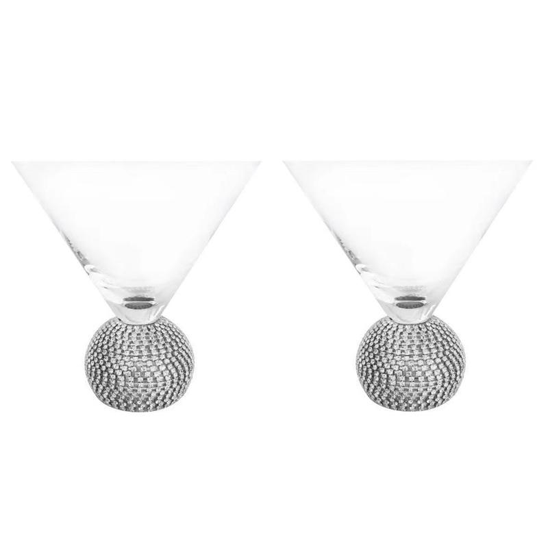 4/2 Stück Kreatives Set Silberrandige Weingläser Diamantglasbecher Cocktailglas Champagnerglas Bar Party Langstielige Hochzeitskelche