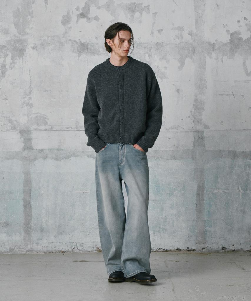 Glw Solid Hazzi Knit Cardigan Charcoal