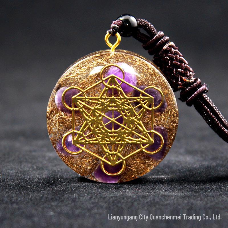 Crystal Crushed Stone Resin Pendant Charm Sweater Chain Ornament 11