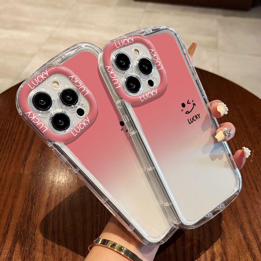 Lucky Smiley Face Is Suitable for iPhone17ProMax Mobile Phone Case 14 Apple 13 Transparent 12/15 Soft Case 16 All-inclusive.