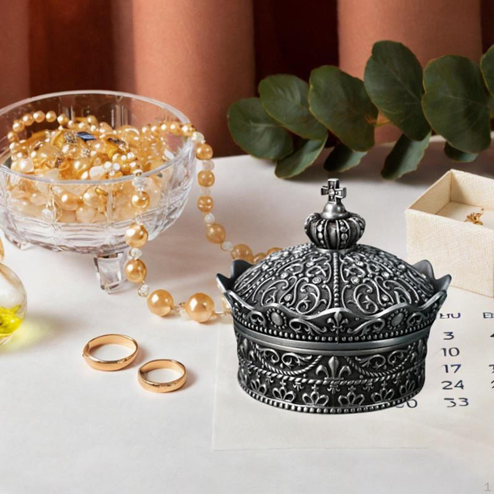 Маленькая шкатулка для драгоценностей антикварная корона чехол коллекционный брелок 72cmx72cmx64cm 1890₽