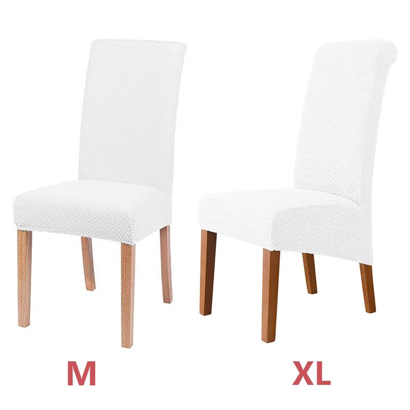 1pcs Polar Fleece Chair Cover Stretch XL Size Long Back Chair Covers Seat Covers With Back For Wedding Dining Room Chairs For Kitchen
