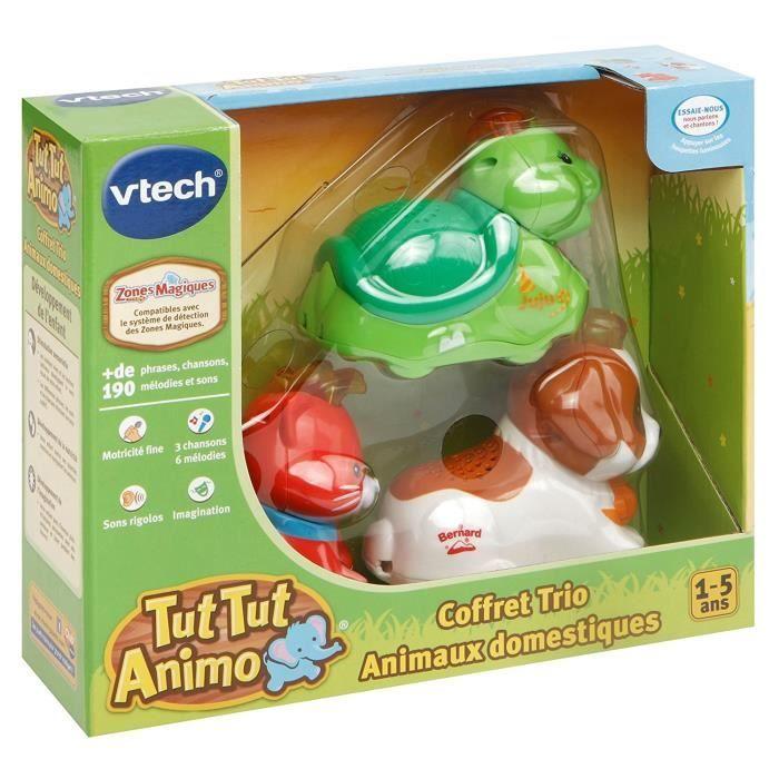 Trio Tut Tut Animo Vtech Gift Set - Pets - 3 Talking and Rolling Animals - Mixed - from 1 To 5 Years