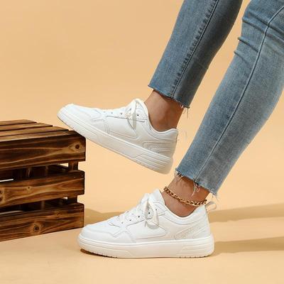 Jinjiang Weiße Skateboard-Schuhe: Vielseitige, bequeme, atmungsaktive Sneaker im koreanischen Stil für Paare und Studenten