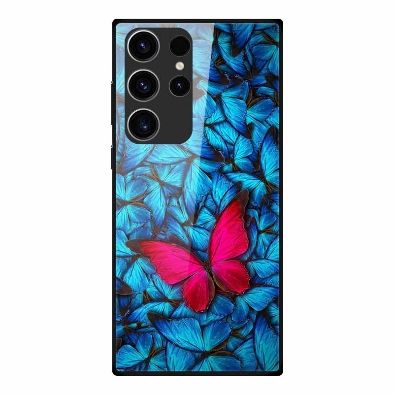 Phone Case For Samsung S23 Ultra Back Cover Case Tempered Glass Soft Funda For Samsung Galaxy S23 Plus Case S 23 + Ultra Coque