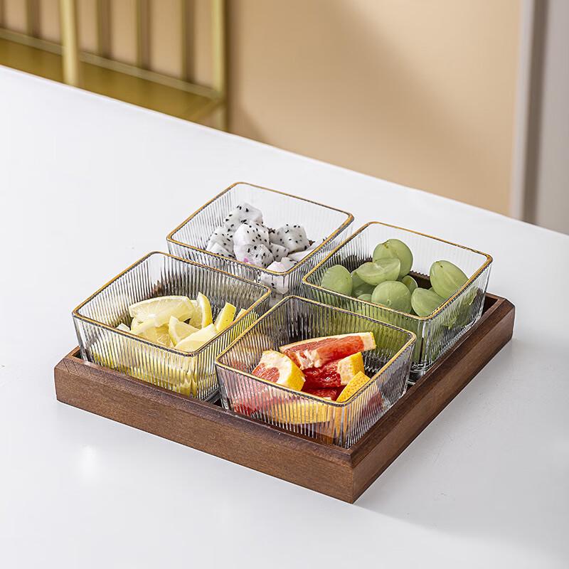 Sikezhuo Light Luxury Divided Glass Serving Platter