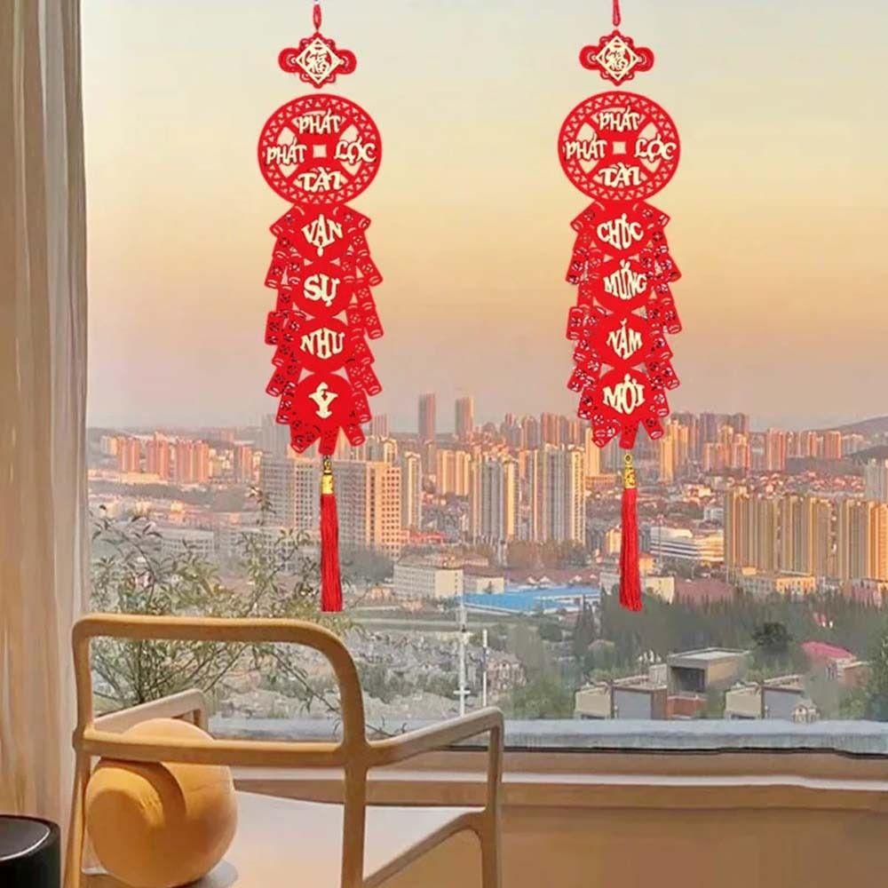 Traditional Vietnamese Spring Festival Couplet Blessing Fu Character Pendants  Wedding Birthday