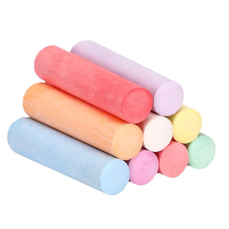Industrial Dust-Free Colored Sidewalk Chalk - Easy Wipe, Large, Thickened, Steel Pipe