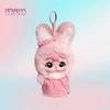 Rabbit Plush Keychain Cute Cartoon Vinyl Face Big Ear Stuffed Doll With Hanging Buckle Bag Ornament Kids Girls Gift
