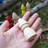 6/Set Wooden Peg Dolls Unfinished People Figures with Paint for Painting