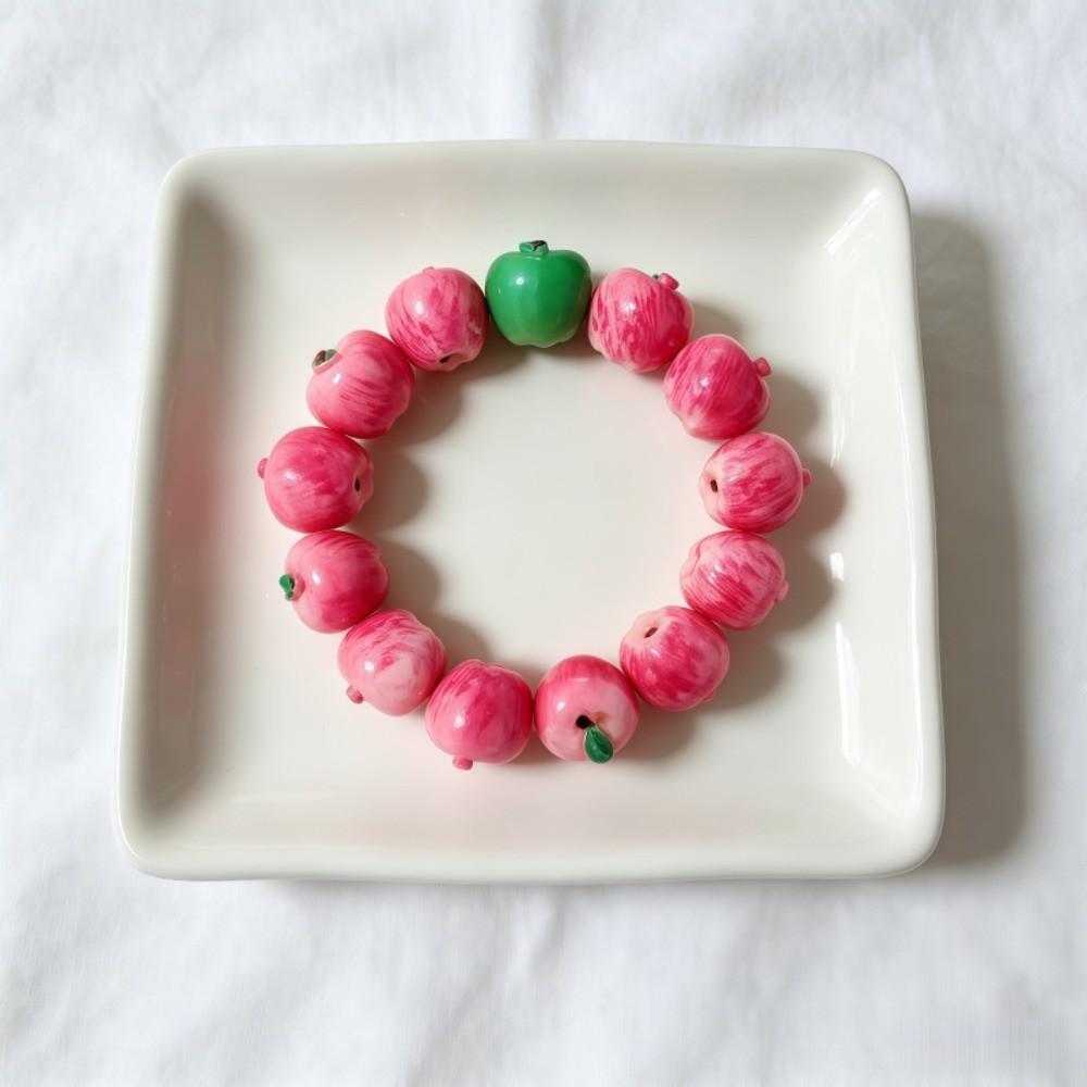 Cartoon Fruit Resin Bracelet Resin Y2K Beaded Bracelet Summer Dopamine Wrist Jewelry Daily Wear Style 10