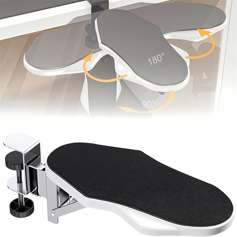 Adjustable Ergonomic Arm Rest - Foldable Desk Extension with Rotating Wrist Pad for Home & Office Comfort Wrist Rest Support 1pc