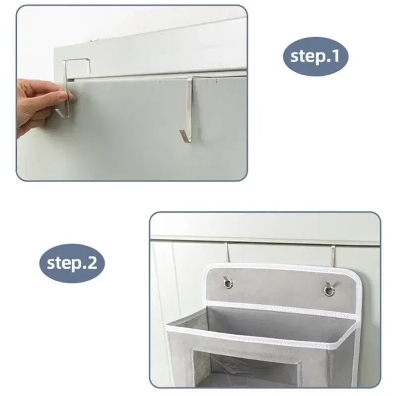 Non-woven Storage Bag Wall Hanging Wardrobe Hanging Finishing Bags Baby Diaper Bags Closet Hanger Dorm Bath Kitchen Storager