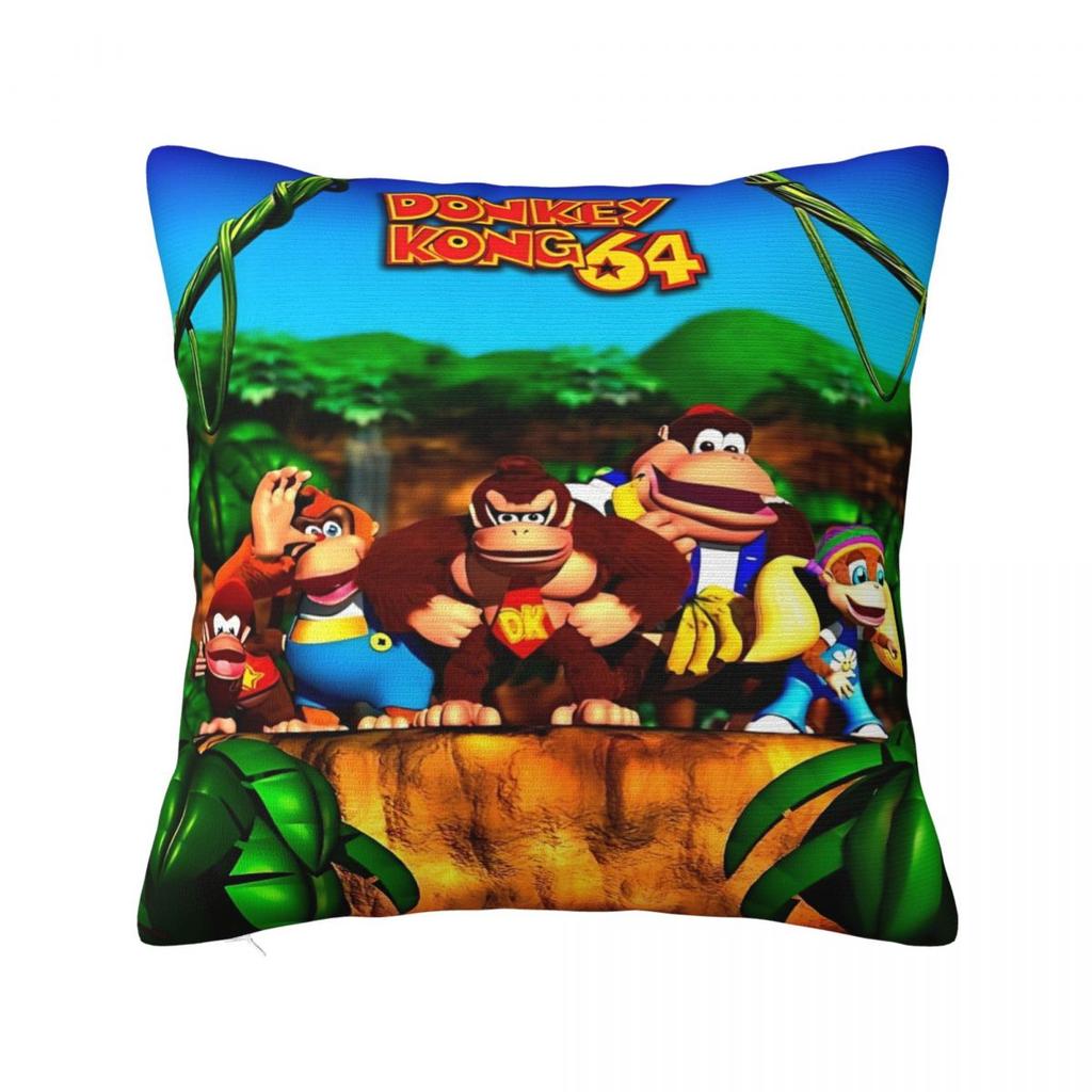 Home Decor Donkey Kong Bananza Game Pillowcases Accessories Pillow Cover Zipper Multi Size