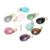 2PCS Faceted Design Gemstone Pendant Diamond Cut Faceted Crystal Pendant  For Earring Craft