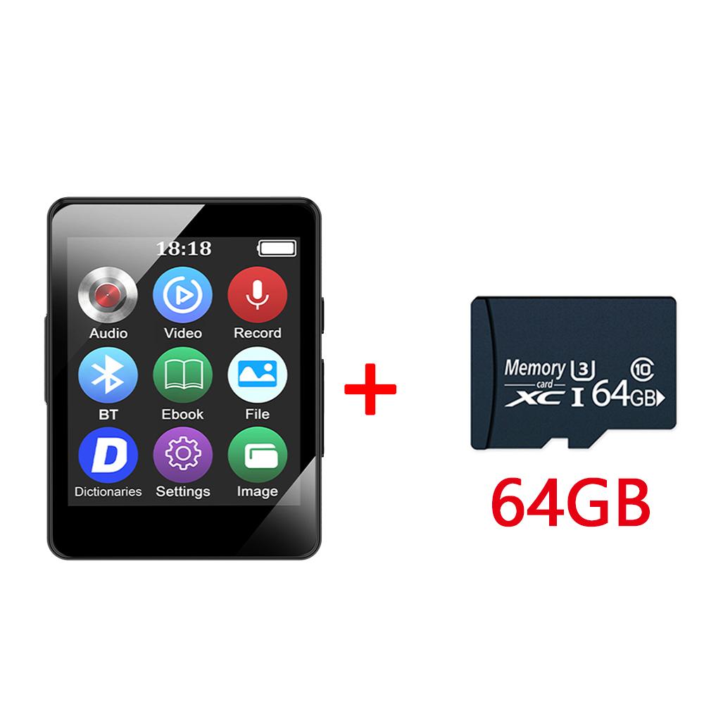 1.77inch Portable MP3 Player Bluetooth 5.0 Music Stereo Speaker Mini MP4 Video Playback With LED Screen Recording For Walkman